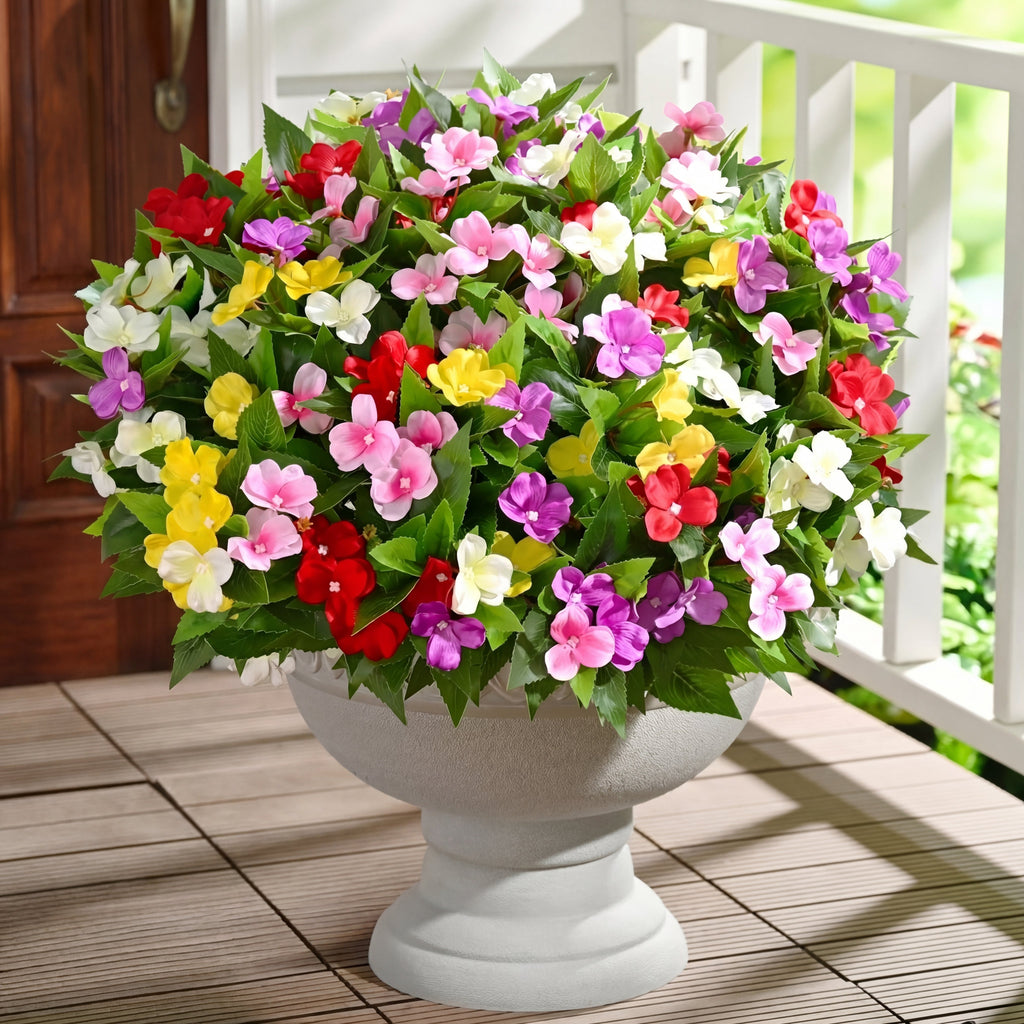 Full Bloom Impatiens Potted Flower Arrangement