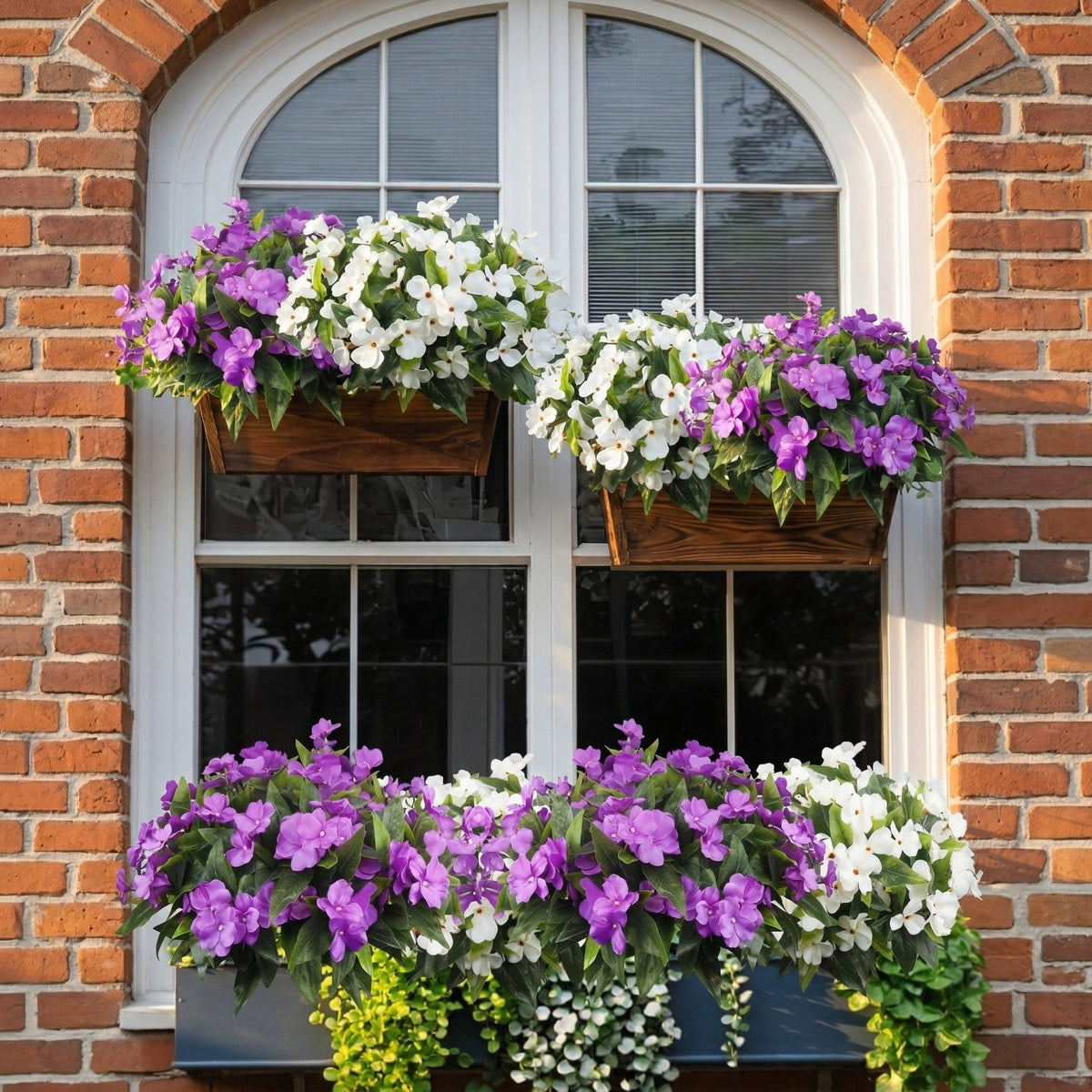 Full Bloom Impatiens Potted Flower Arrangement