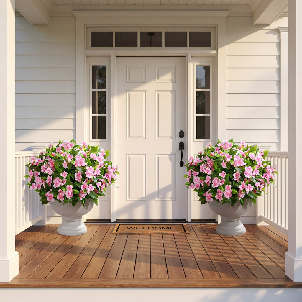 Full Bloom Impatiens Potted Flower Arrangement