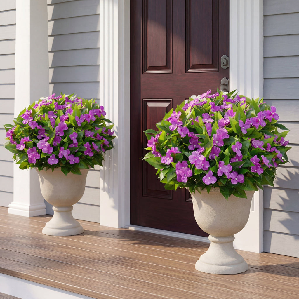 Full Bloom Impatiens Potted Flower Arrangement