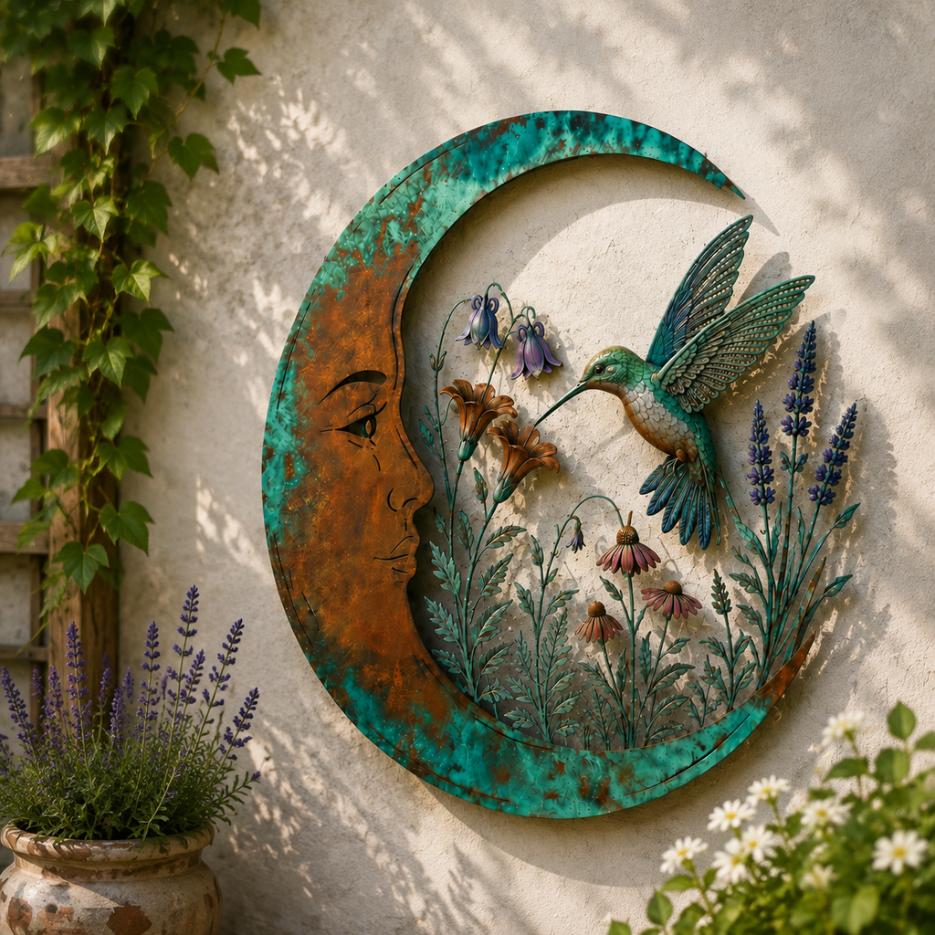 Crescent Moon Bee Wall Decor