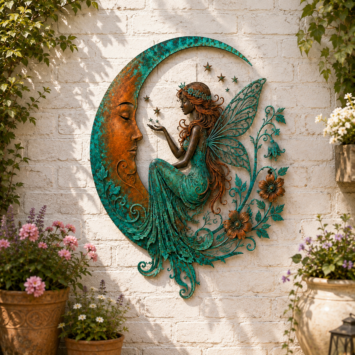 Crescent Moon Bee Wall Decor