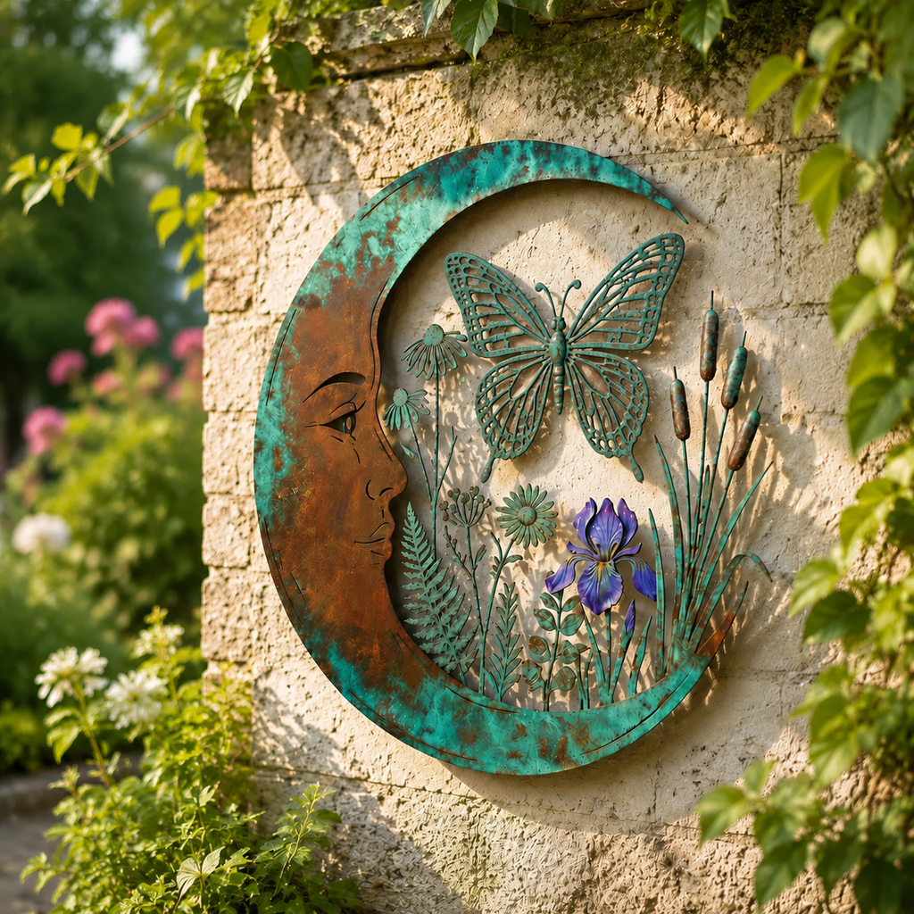 Crescent Moon Bee Wall Decor