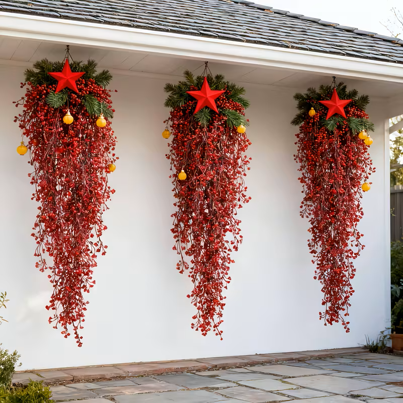 Red Berries Christmas Vine Artificial Vines
