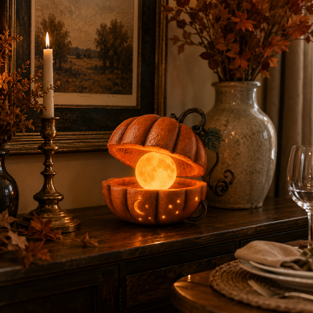 Enchanted Pumpkin Moon Lamp