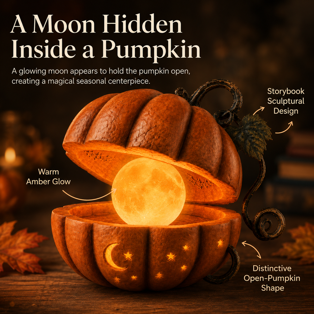 Enchanted Pumpkin Moon Lamp