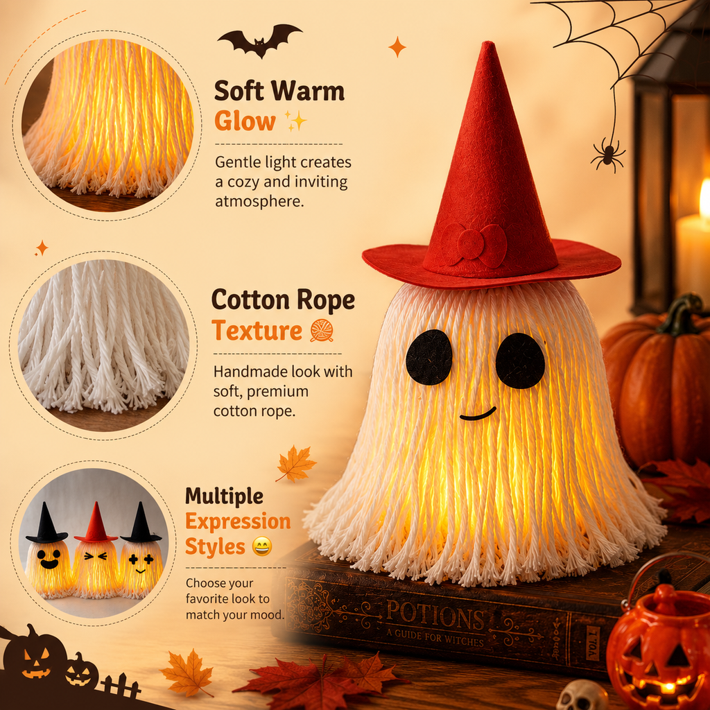 Lighted Halloween Ghost Night Light Decor