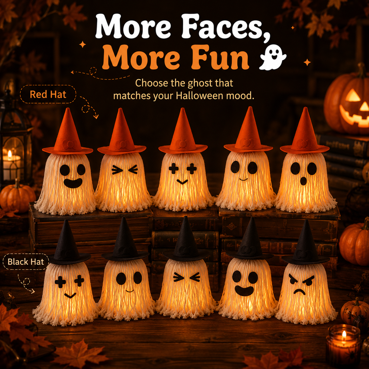 Lighted Halloween Ghost Night Light Decor