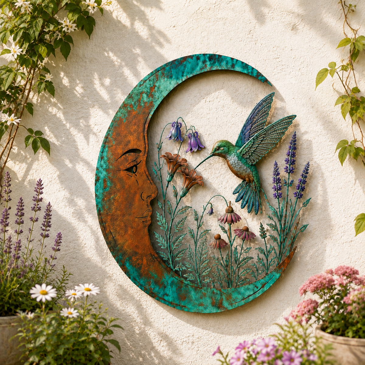 Crescent Moon Bee Wall Decor